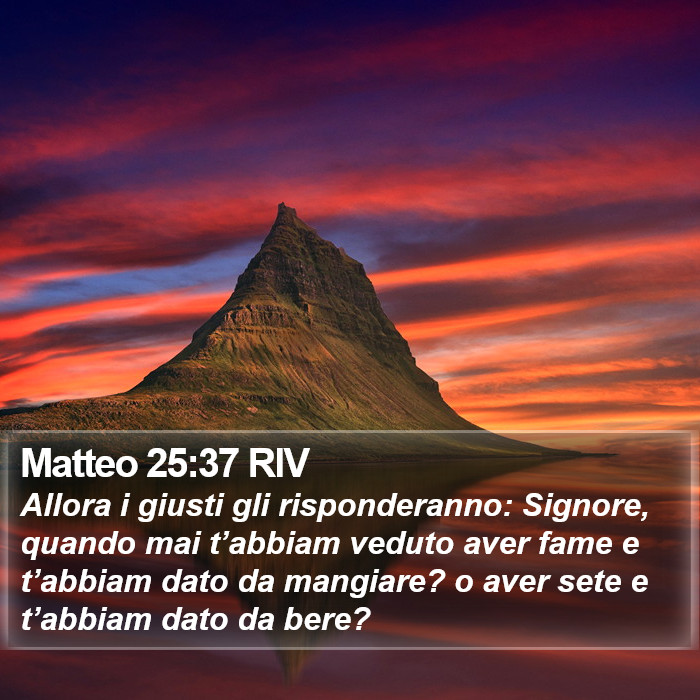 Matteo 25:37 RIV Bible Study