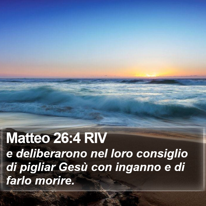 Matteo 26:4 RIV Bible Study