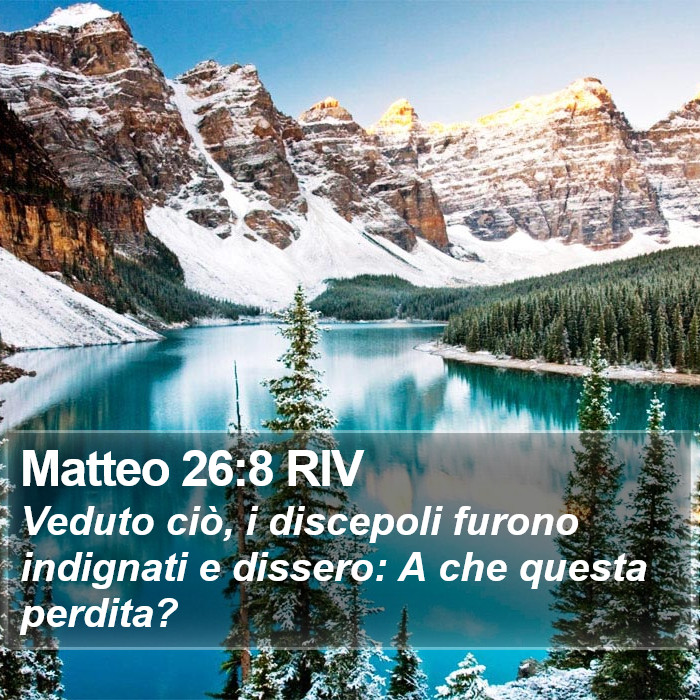 Matteo 26:8 RIV Bible Study