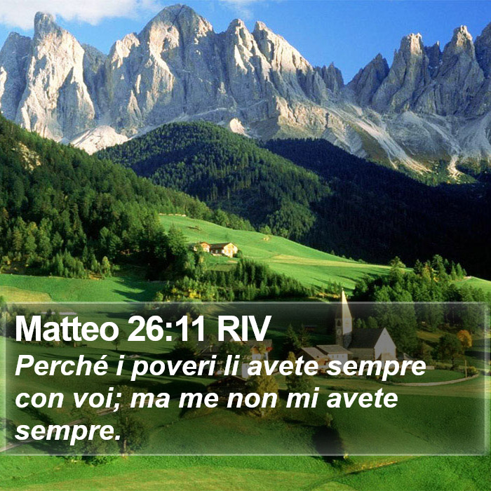 Matteo 26:11 RIV Bible Study