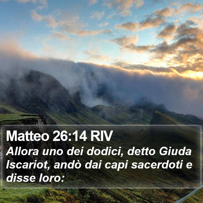Matteo 26:14 RIV Bible Study