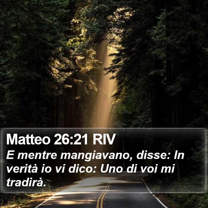 Matteo 26:21 RIV Bible Study