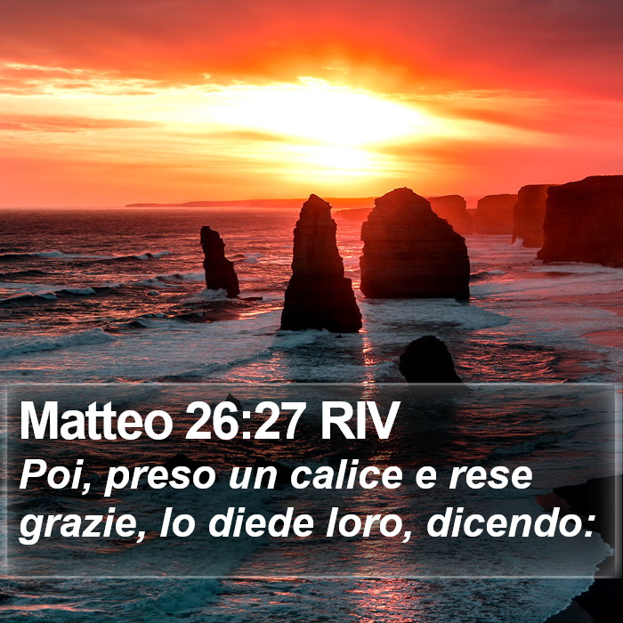 Matteo 26:27 RIV Bible Study