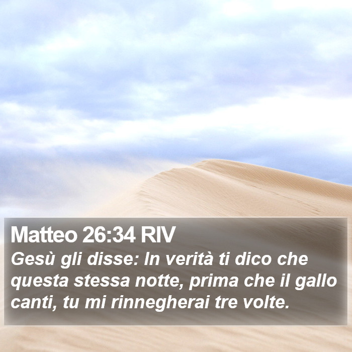 Matteo 26:34 RIV Bible Study