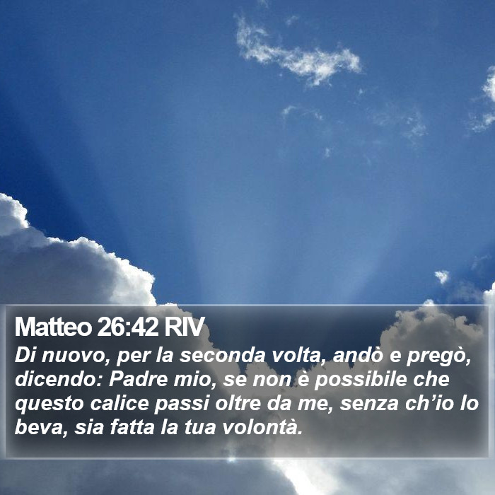 Matteo 26:42 RIV Bible Study