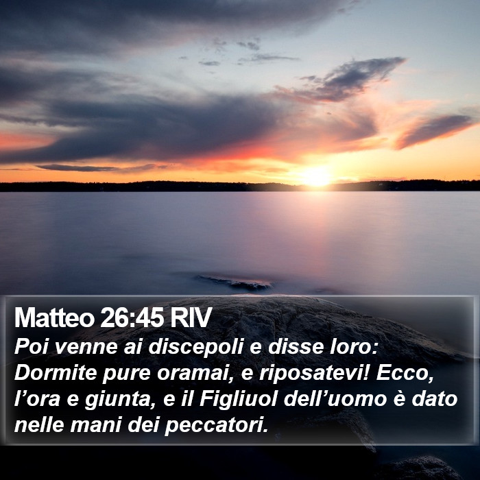 Matteo 26:45 RIV Bible Study