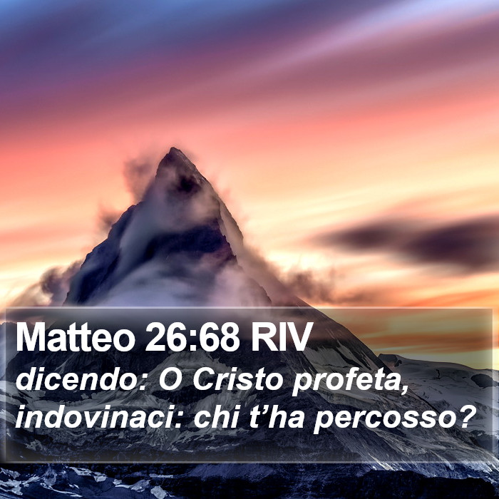 Matteo 26:68 RIV Bible Study