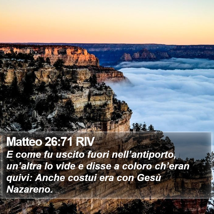 Matteo 26:71 RIV Bible Study