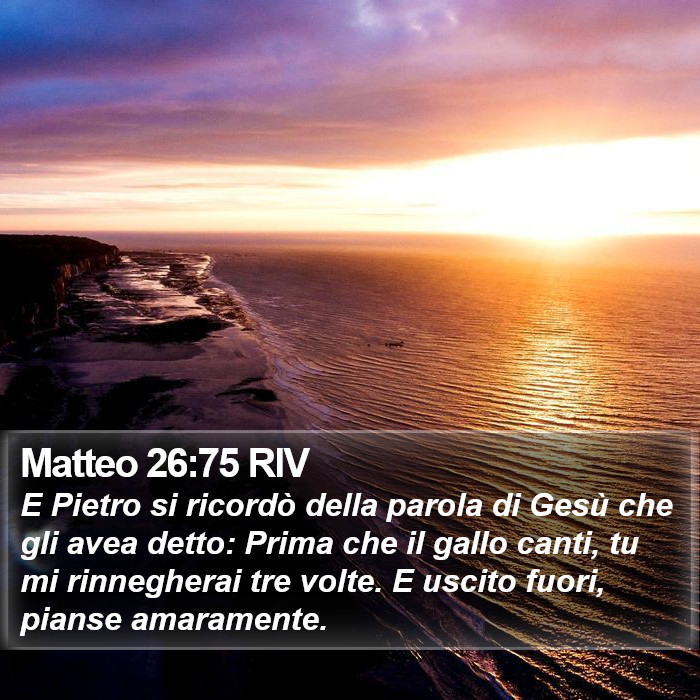 Matteo 26:75 RIV Bible Study