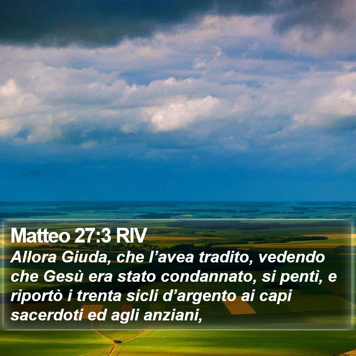 Matteo 27:3 RIV Bible Study