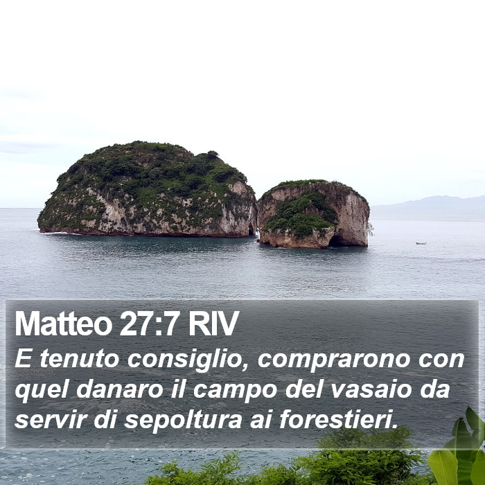 Matteo 27:7 RIV Bible Study