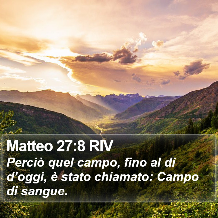 Matteo 27:8 RIV Bible Study