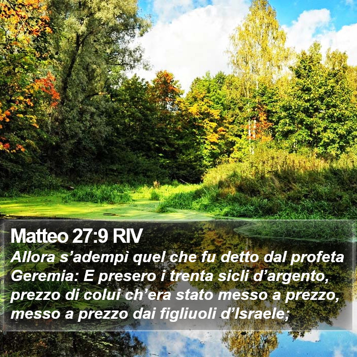 Matteo 27:9 RIV Bible Study