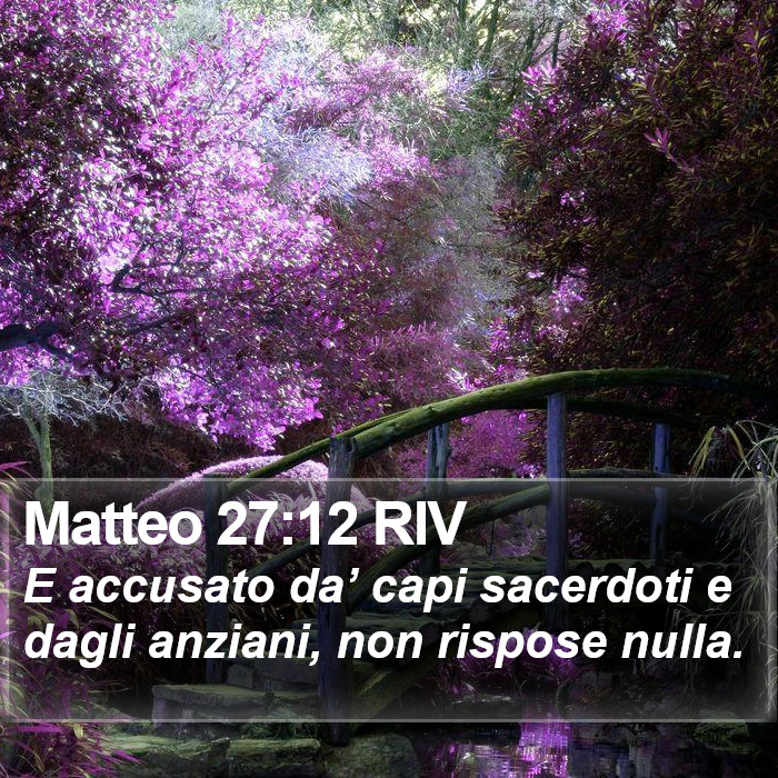 Matteo 27:12 RIV Bible Study