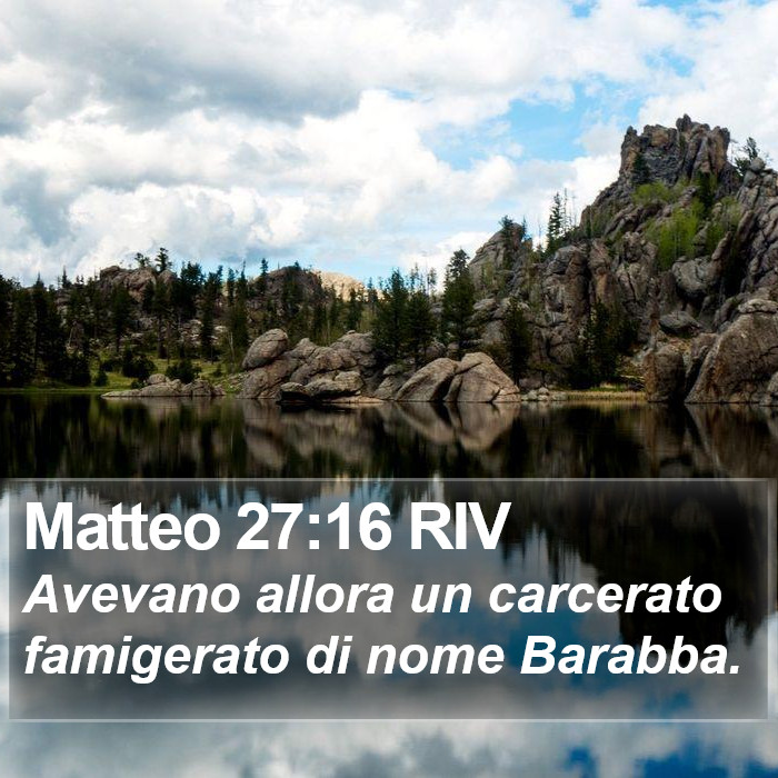 Matteo 27:16 RIV Bible Study