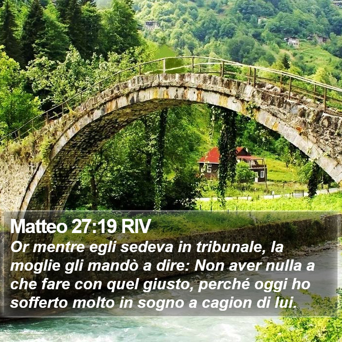 Matteo 27:19 RIV Bible Study