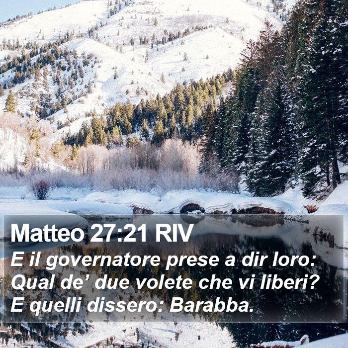 Matteo 27:21 RIV Bible Study