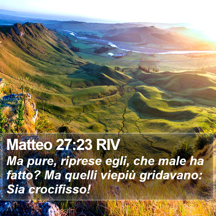 Matteo 27:23 RIV Bible Study