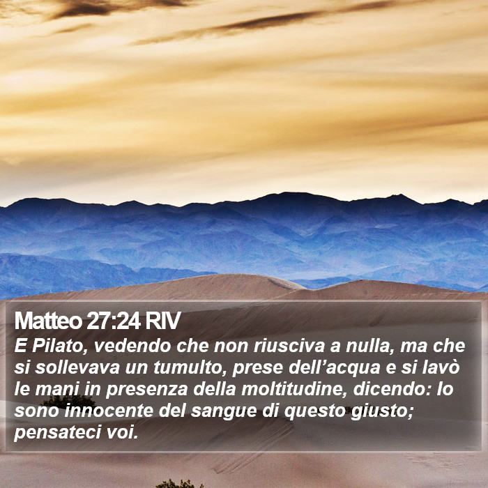 Matteo 27:24 RIV Bible Study