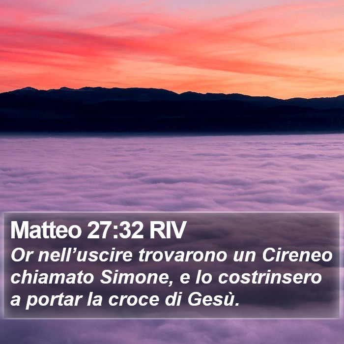 Matteo 27:32 RIV Bible Study