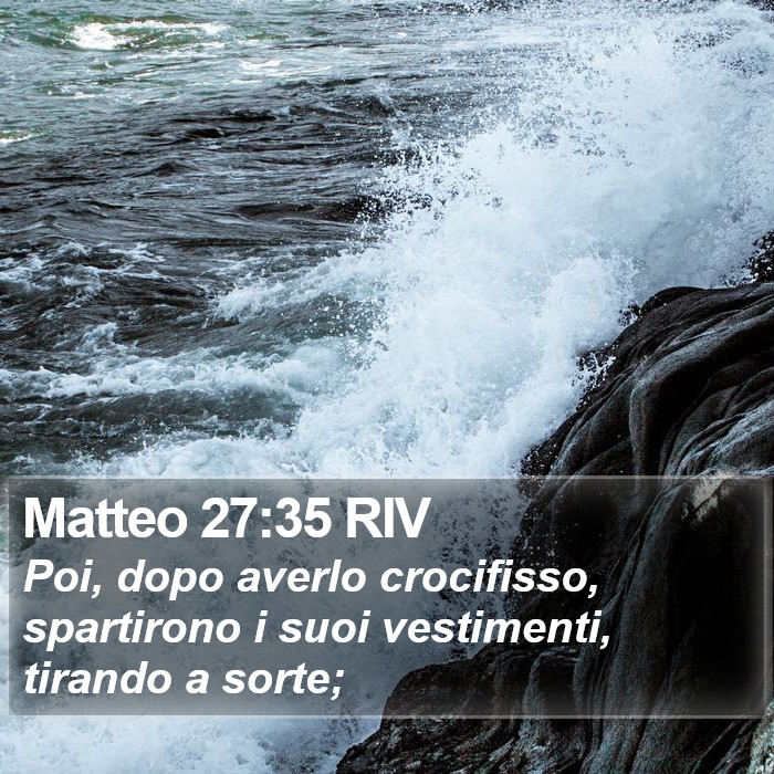 Matteo 27:35 RIV Bible Study