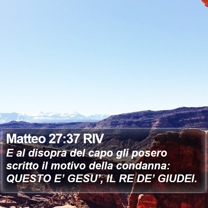 Matteo 27:37 RIV Bible Study