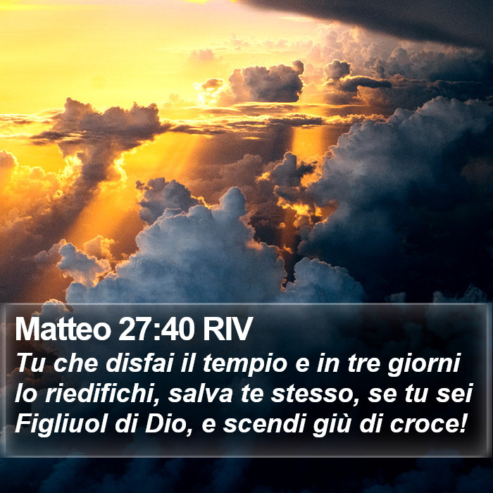 Matteo 27:40 RIV Bible Study