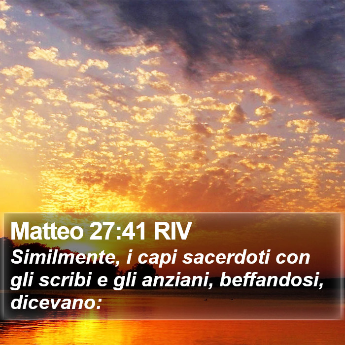 Matteo 27:41 RIV Bible Study