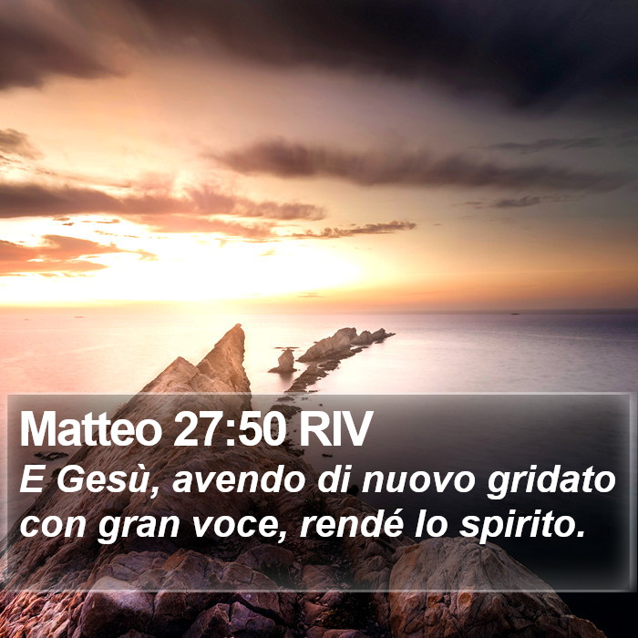 Matteo 27:50 RIV Bible Study