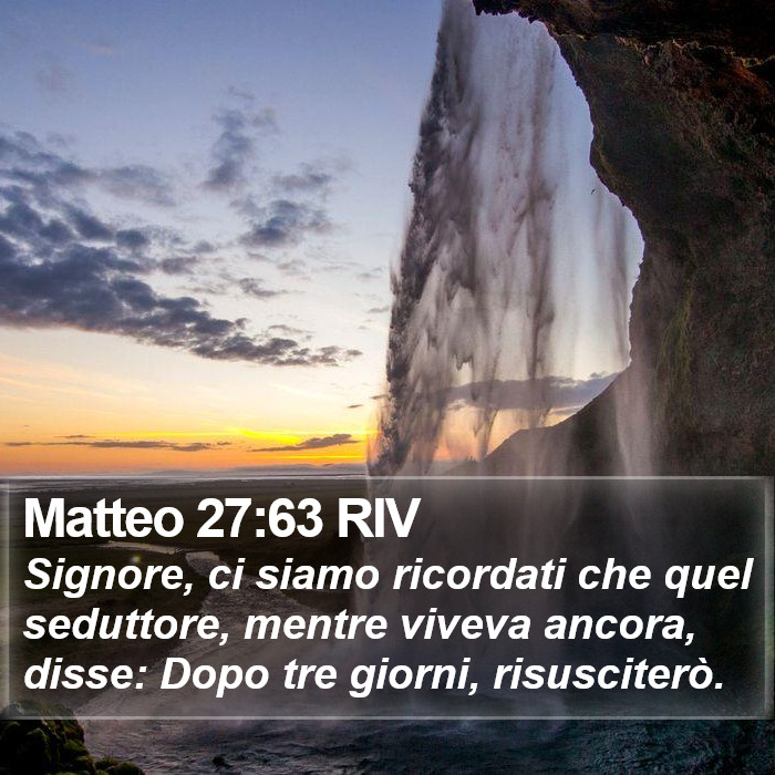 Matteo 27:63 RIV Bible Study