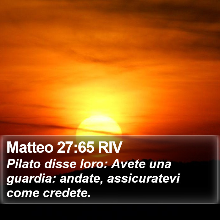 Matteo 27:65 RIV Bible Study