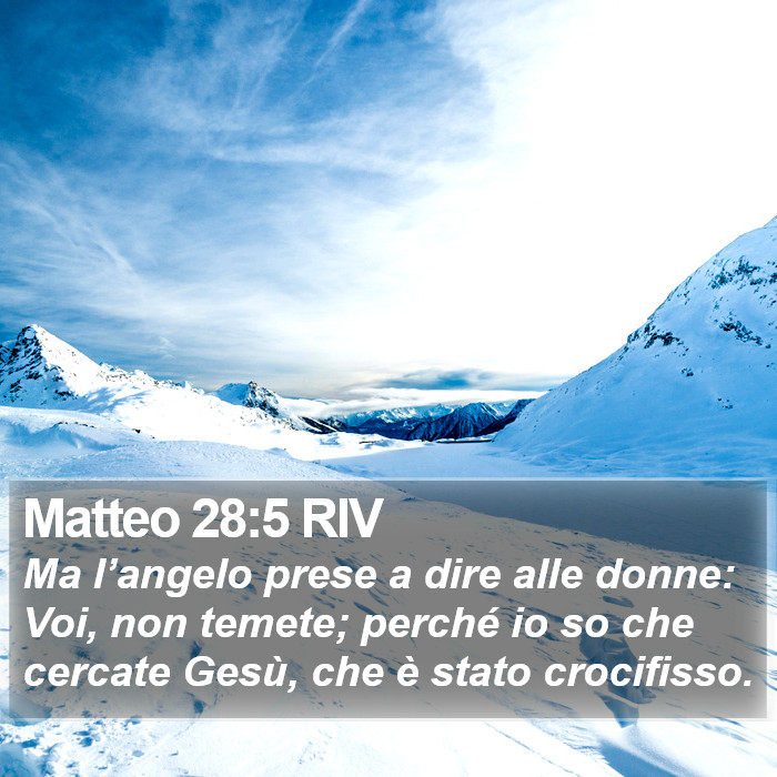 Matteo 28:5 RIV Bible Study