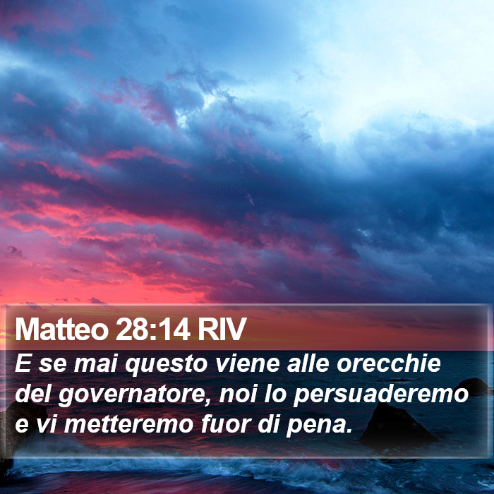 Matteo 28:14 RIV Bible Study