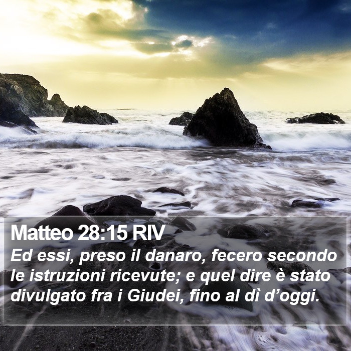 Matteo 28:15 RIV Bible Study