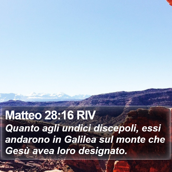 Matteo 28:16 RIV Bible Study