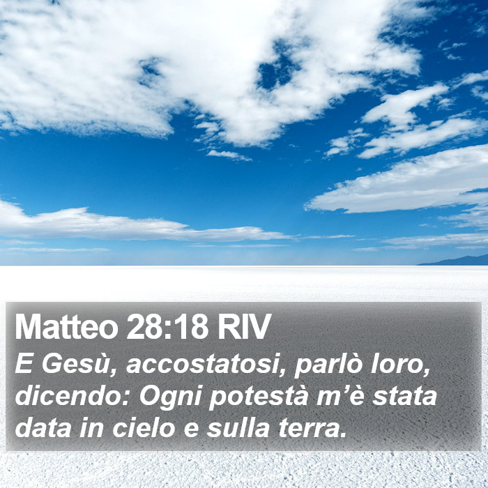 Matteo 28:18 RIV Bible Study