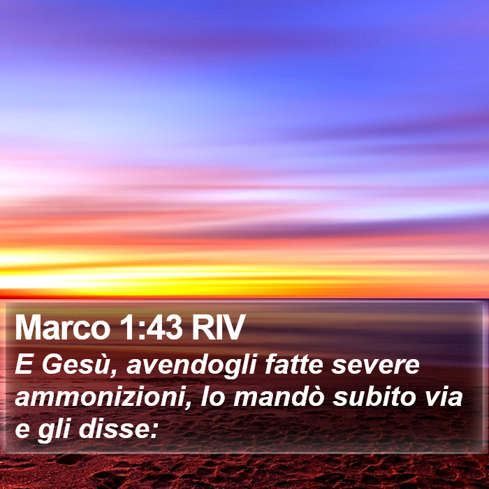 Marco 1:43 RIV Bible Study