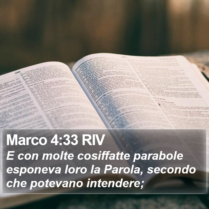 Marco 4:33 RIV Bible Study