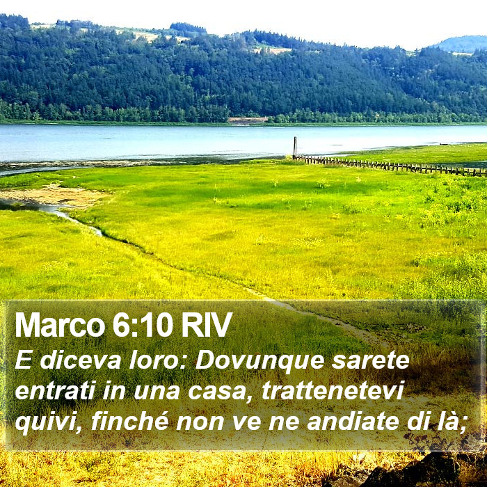 Marco 6:10 RIV Bible Study