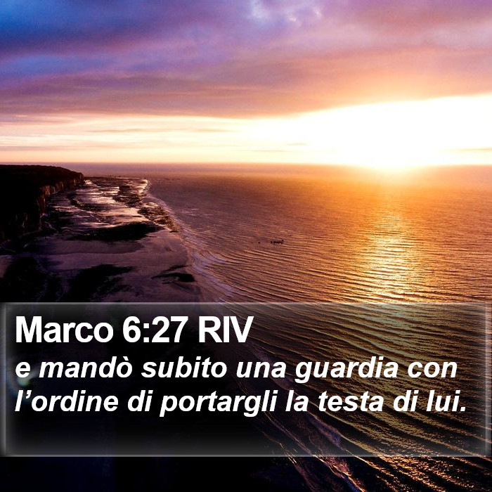 Marco 6:27 RIV Bible Study