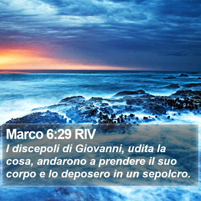 Marco 6:29 RIV Bible Study