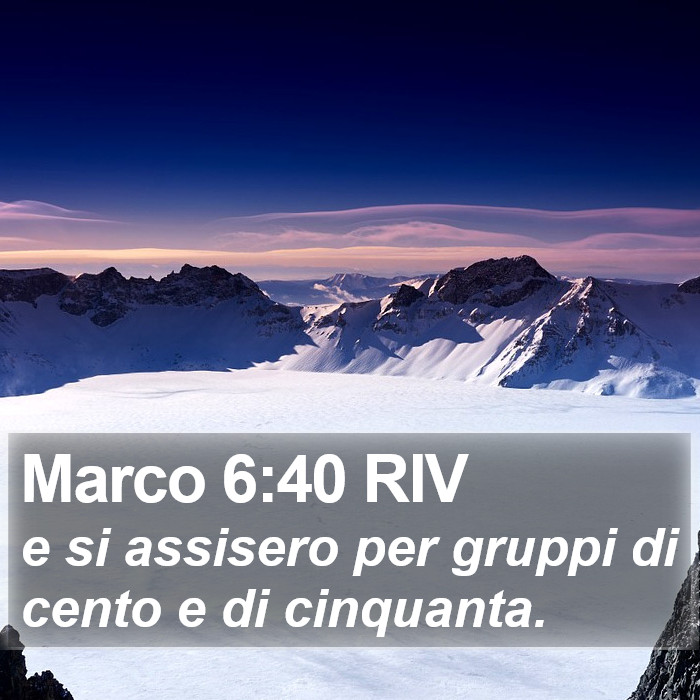 Marco 6:40 RIV Bible Study