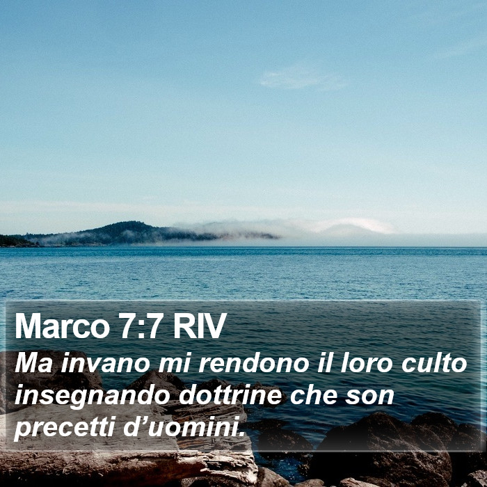 Marco 7:7 RIV Bible Study