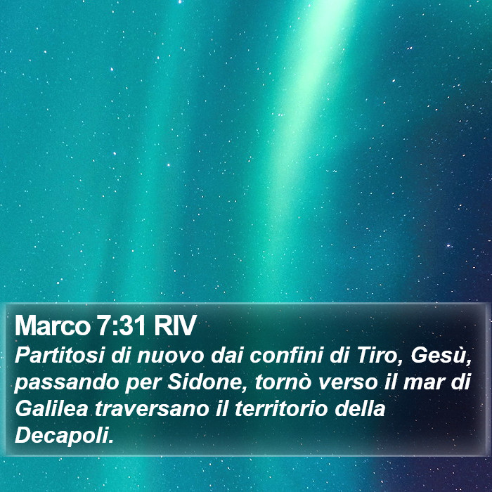 Marco 7:31 RIV Bible Study