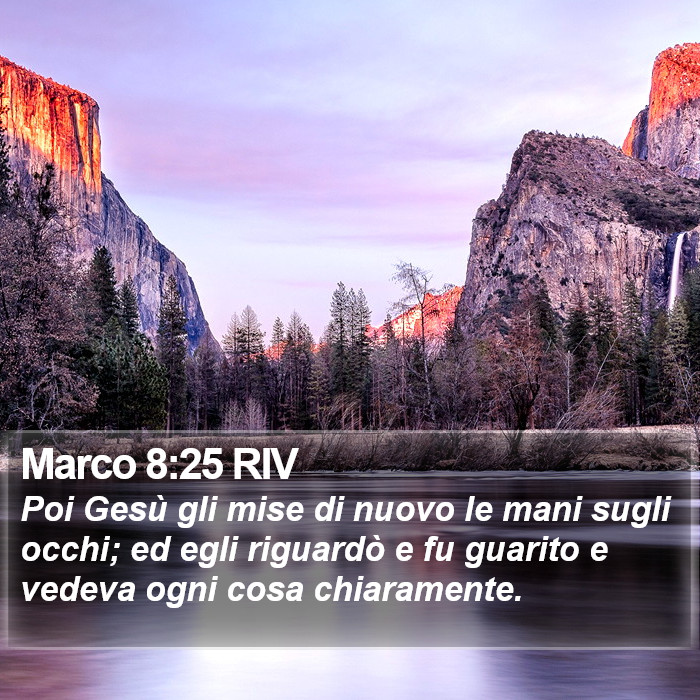 Marco 8:25 RIV Bible Study