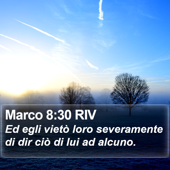 Marco 8:30 RIV Bible Study