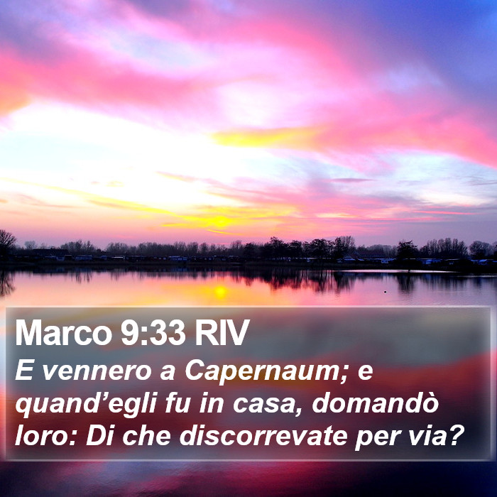 Marco 9:33 RIV Bible Study