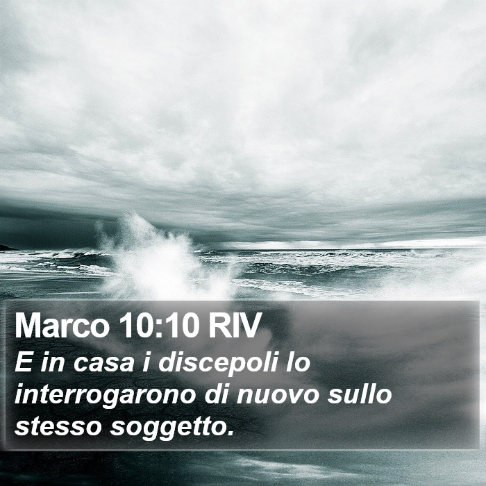 Marco 10:10 RIV Bible Study