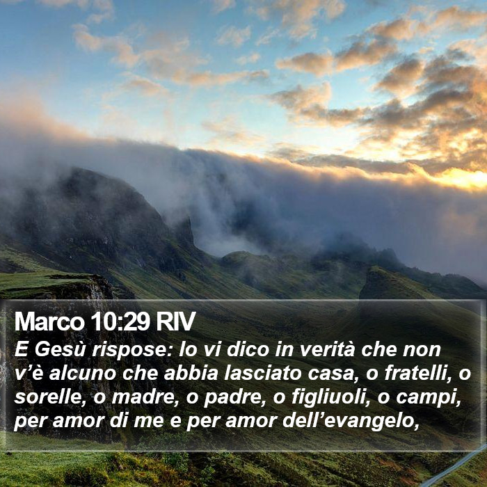 Marco 10:29 RIV Bible Study