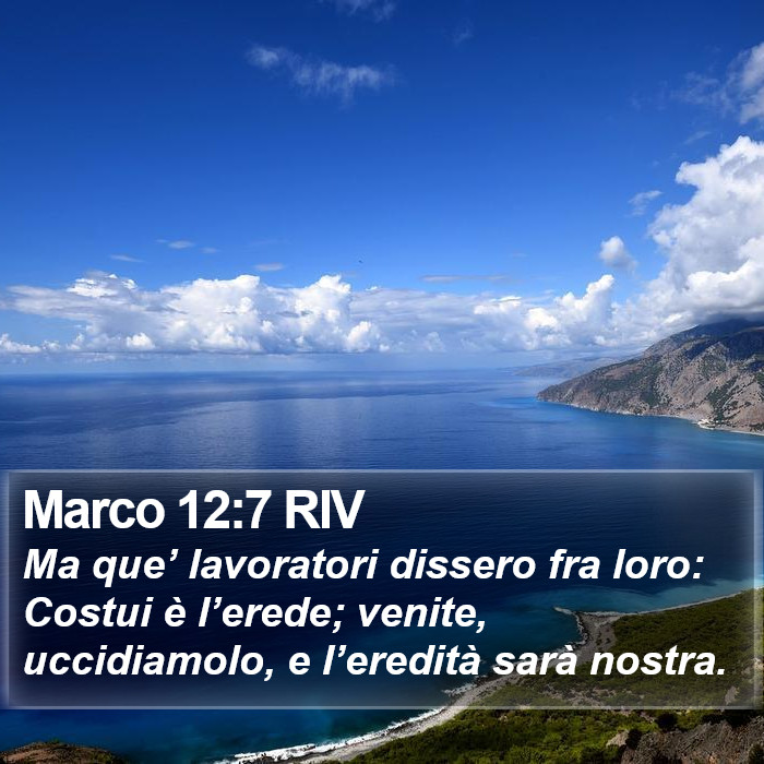 Marco 12:7 RIV Bible Study